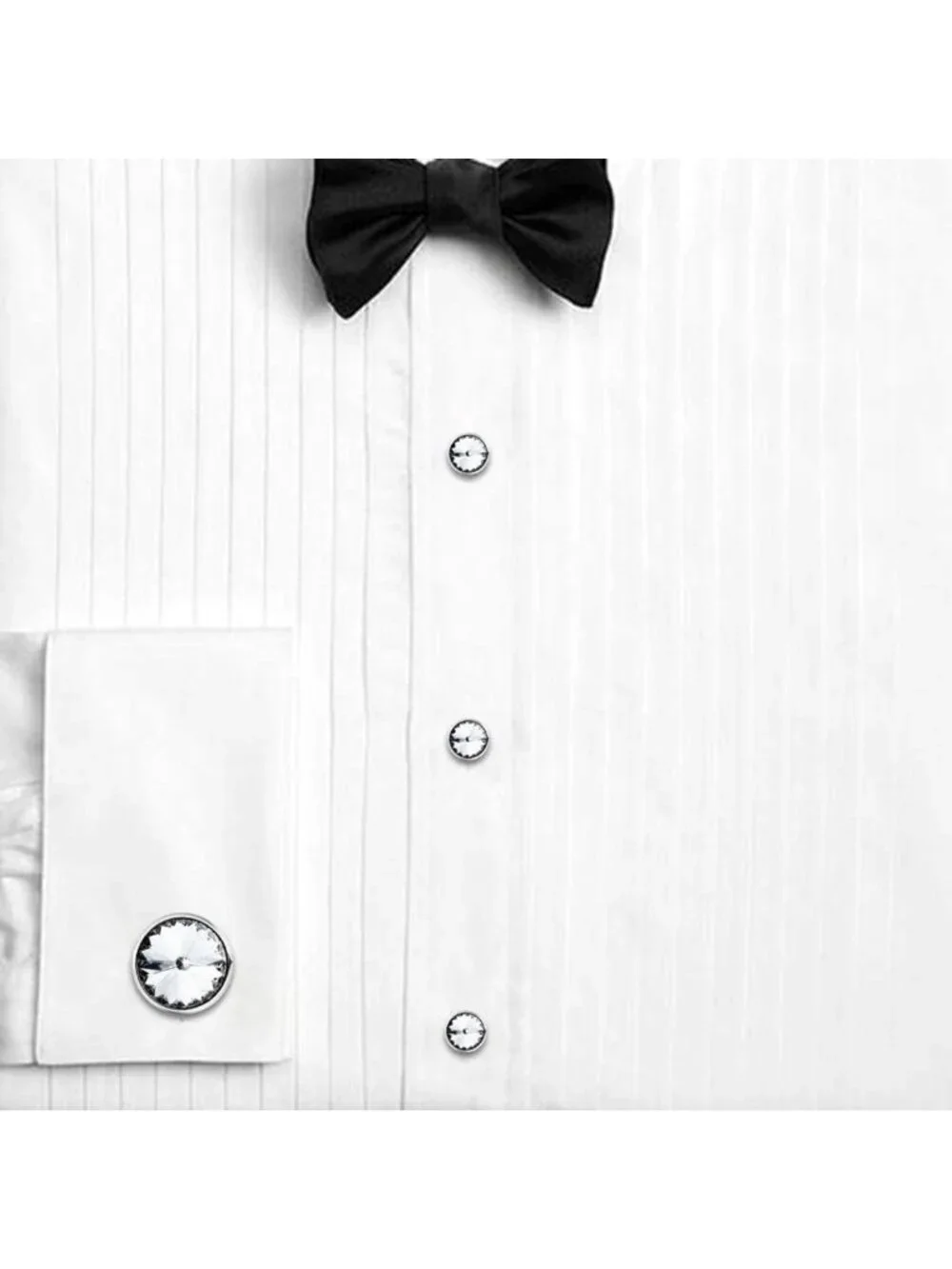Elegant Cufflinks & Shirt Studs Set for Men - Gift Boxed Jewelry for Weddings